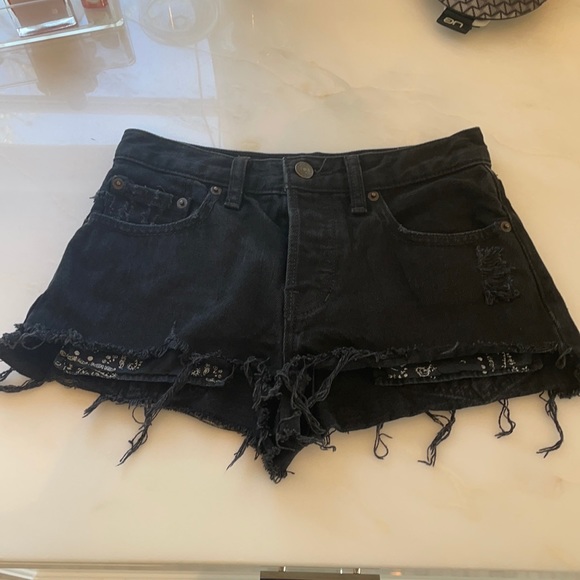 We The Free Pants - Black free people jean shorts. Only worn once !